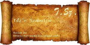 Tér Szabolcs névjegykártya
