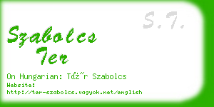 szabolcs ter business card